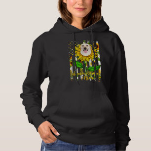 Labrador Retriever Mum Sunflower American Flag Dog Hoodie
