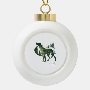 Labrador Retriever - nature for dog lovers. Give L Ceramic Ball Christmas Ornament