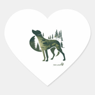 Labrador Retriever - nature for dog lovers. Give L Heart Sticker