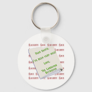 Labrador Retriever Naughty or Nice Keychain
