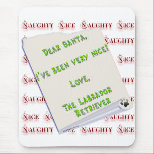 Labrador Retriever Naughty or Nice Mouse Pad