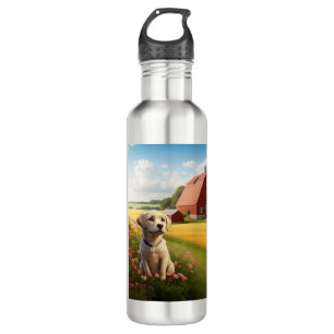Labrador Retriever on Farm 710 Ml Water Bottle