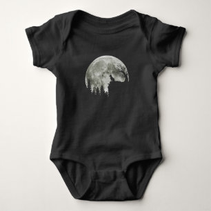 labrador retriever on mountain halloween baby bodysuit