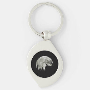 Labrador Retriever On Mountain Halloween Graphic Key Ring