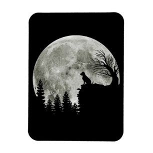 Labrador Retriever On Mountain Halloween Graphic Magnet