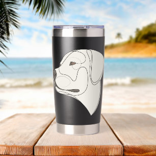 Labrador Retriever one line drawing with colour Insulated Tumbler