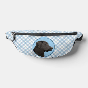 Labrador Retriever Painting Black Lab Pet Dog Art Bum Bags