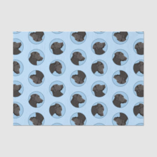 Labrador Retriever Painting Black Lab Pet Dog Art Tissue Paper