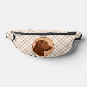 Labrador Retriever Painting Chocolate Lab Dog Art Bum Bags