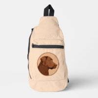Labrador Retriever Painting Chocolate Lab Dog Art