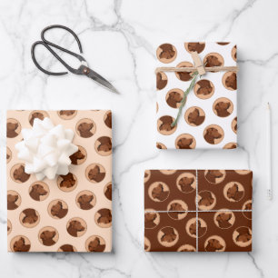 Labrador Retriever Painting Chocolate Lab Dog Art Wrapping Paper Sheet