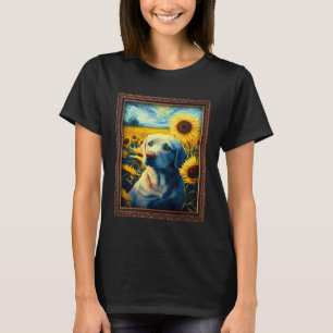 Labrador Retriever Painting Sunflower Flower Mum W T-Shirt