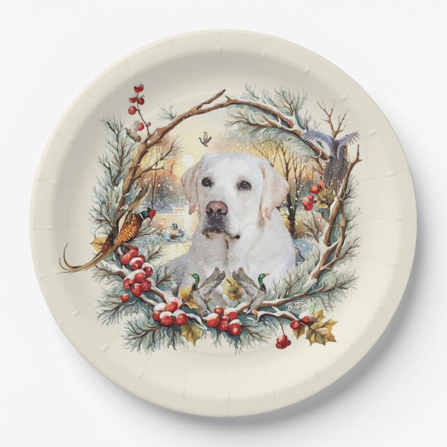 Labrador Retriever  Paper Plate (Front)