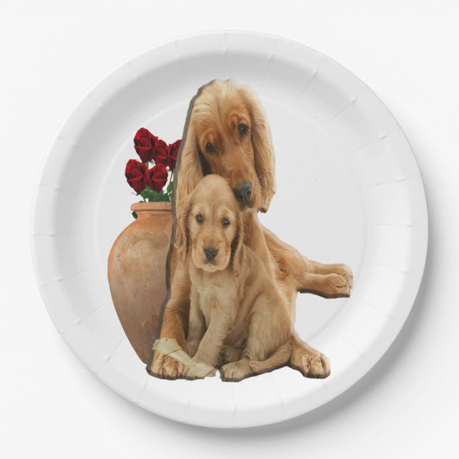 Labrador retriever paper plate (Front)