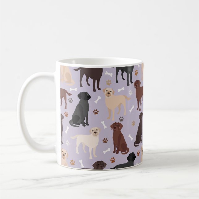 Labrador Retriever Paws and Bones Coffee Mug (Left)