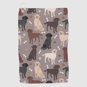Labrador Retriever Paws and Bones Golf Towel