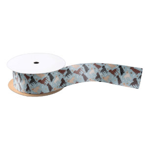 Labrador Retriever Paws and Bones Satin Ribbon