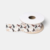 Labrador Retriever Paws and Bones Satin Ribbon