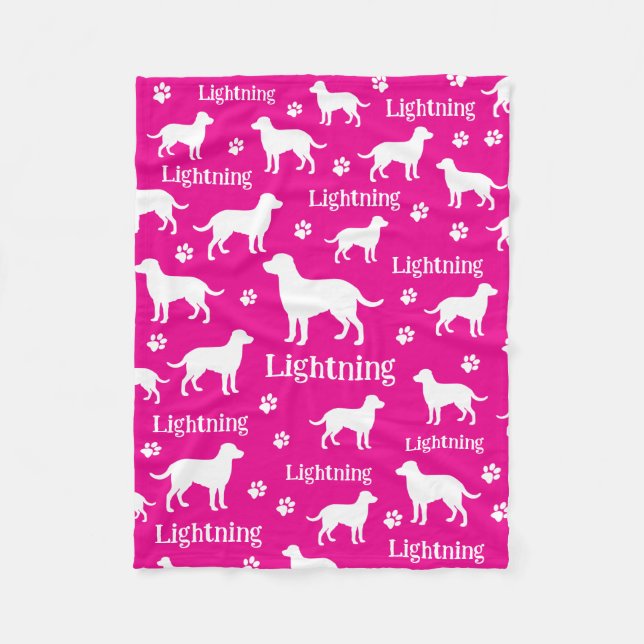 Labrador Retriever Personalised Blanket Black (Front)