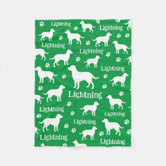 Labrador Retriever Personalised Blanket Black