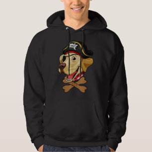 Labrador Retriever Pirate Skull Crossbones Hallowe Hoodie