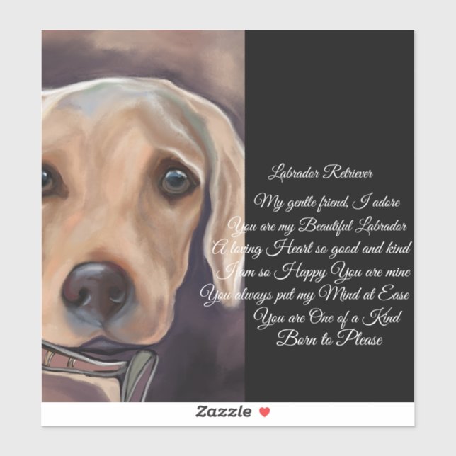 Labrador Retriever Poetry (Sheet)