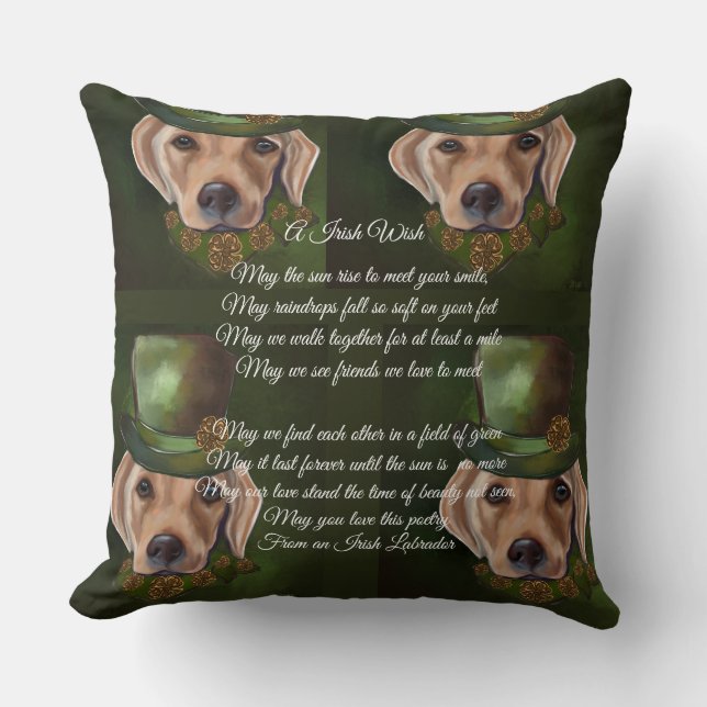 Labrador Retriever Poetry  Cushion (Front)