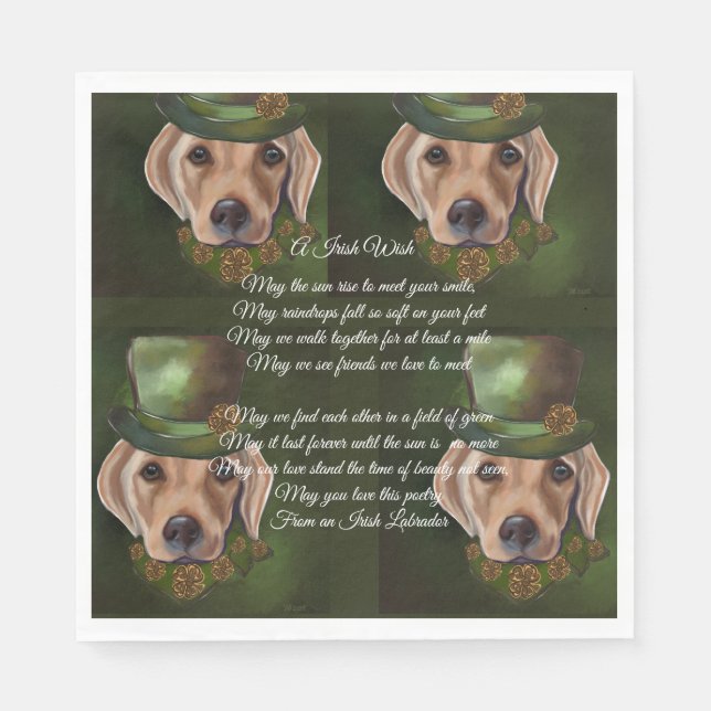 Labrador Retriever Poetry  Napkin (Front)
