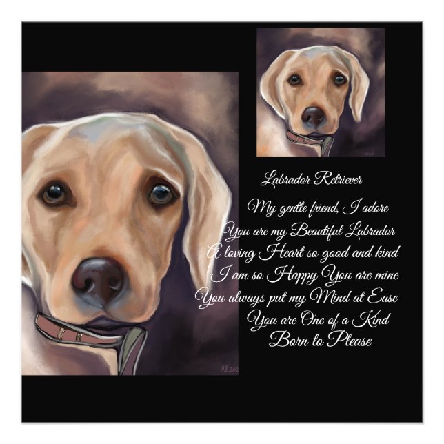Labrador Retriever Poetry Photo Print (Front)
