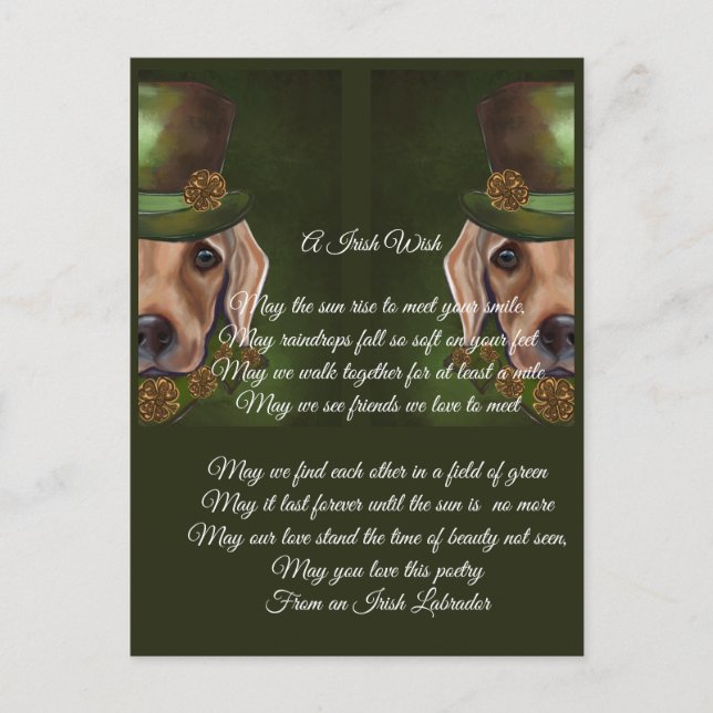 Labrador Retriever Poetry  Postcard (Front)