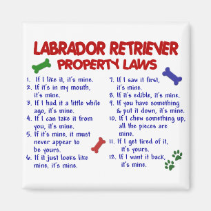 LABRADOR RETRIEVER Property Laws Magnet