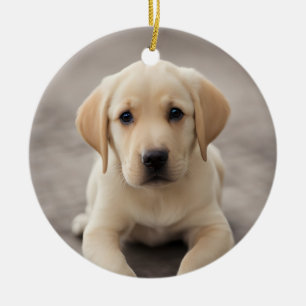 Labrador Retriever Puppy Ceramic Ornament