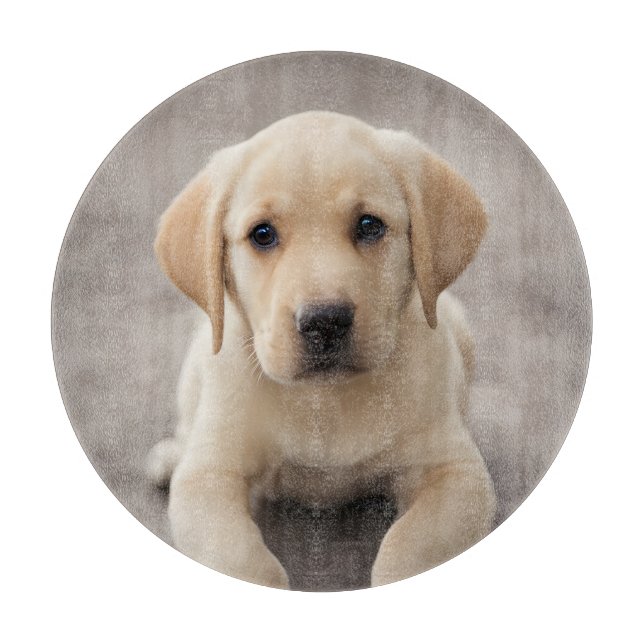 Labrador Retriever Puppy Cutting Board (Front)