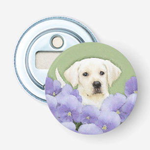 Labrador Retriever Puppy Painting Original Dog Art Bottle Opener