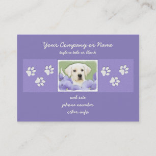 Labrador Retriever Puppy Painting Original Dog Art Business Card