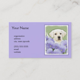 Labrador Retriever Puppy Painting Original Dog Art Business Card