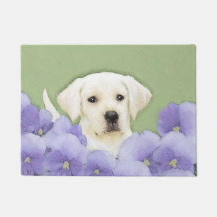 Labrador Retriever Puppy Painting Original Dog Art Doormat