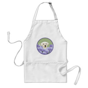 Labrador Retriever Puppy Painting Original Dog Art Standard Apron