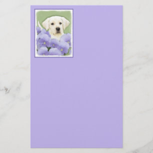 Labrador Retriever Puppy Painting Original Dog Art Stationery
