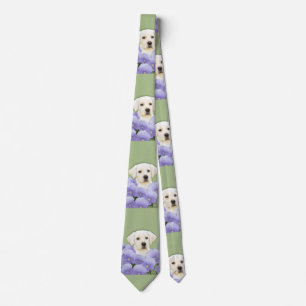 Labrador Retriever Puppy Painting Original Dog Art Tie