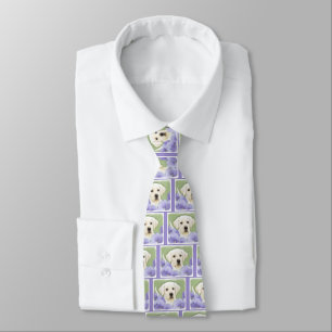 Labrador Retriever Puppy Painting Original Dog Art Tie