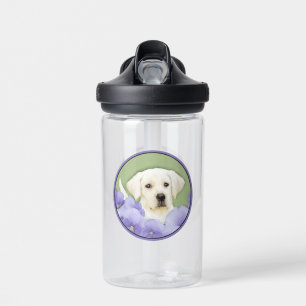 Labrador Retriever Puppy Painting Original Dog Art Water Bottle