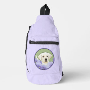 Labrador Retriever Puppy Painting Yellow Dog Art Sling Bag