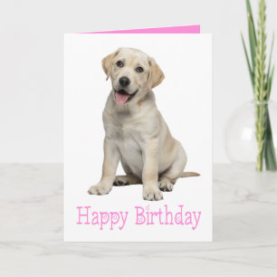 Labrador Retriever Puppy Yellow Lab Dog Birthday Card