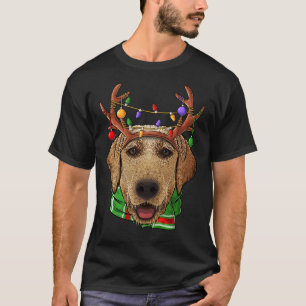 Labrador Retriever Reindeer Antlers Cute Christmas T-Shirt
