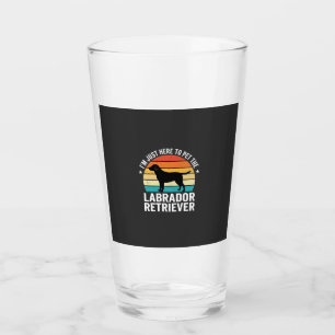 Labrador Retriever Retro Dog Petting Glass