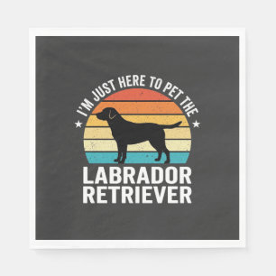 Labrador Retriever Retro Dog Petting Napkin