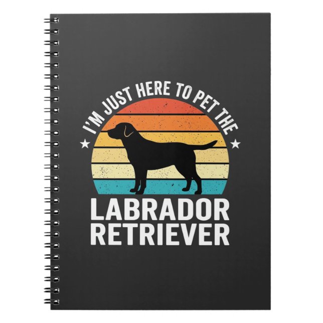 Labrador Retriever Retro Dog Petting Notebook (Front)