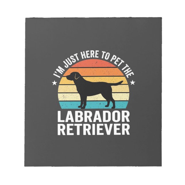 Labrador Retriever Retro Dog Petting Notepad (Front)
