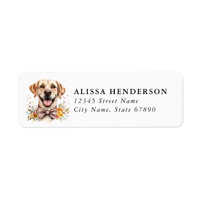 Labrador Retriever Return Address Labels (Front)
